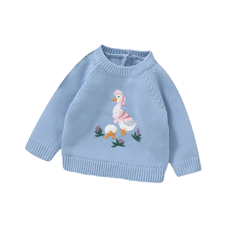Baby Clothing Jumper - الخريف الطفل سترة لطيف المطرزة بطة