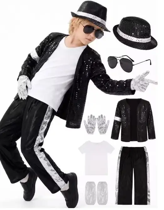Toddler Legging Set - زي مايكل جاكسون للأطفال، ملابس تنكرية