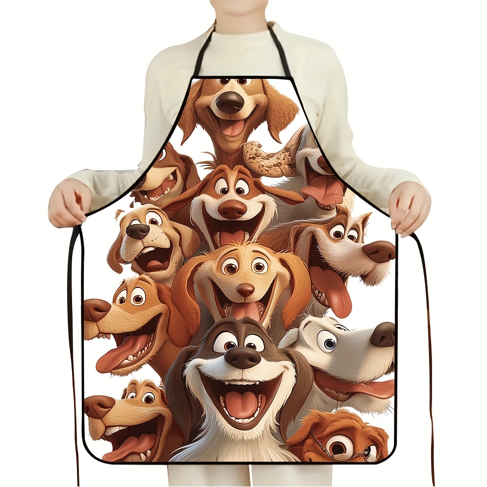 Printed Bibs Pack - مريلة مطبوعة برسومات كلاب كرتونية -