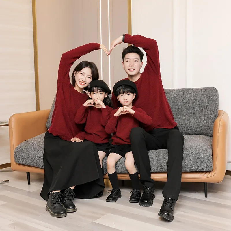 Baby Clothing Jumper - الآباء والأطفال متماسكة لاعبا الأسرة سترة