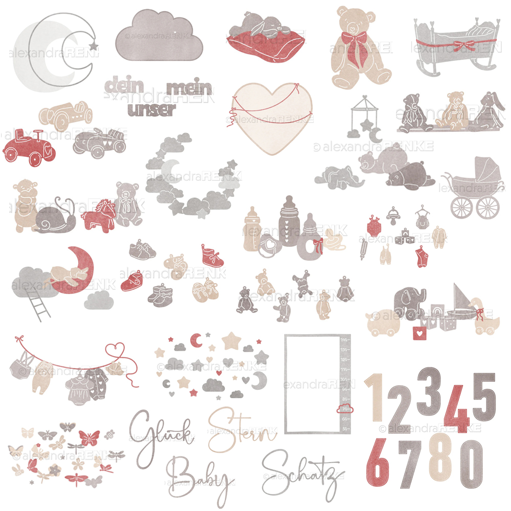 Baby Clothing Model - قوالب قطع معدنية من Piggy Craft،