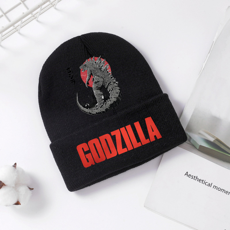 Baby Clothing Model - Godzilla محبوك قبعة الشتاء الربيع كول