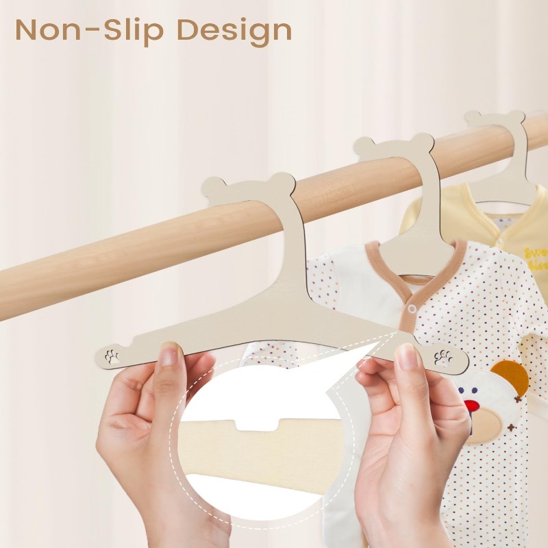 حامل ملابس أطفال خشبي بتصميم د - مراجعة Baby Clothing Hangers وسعره