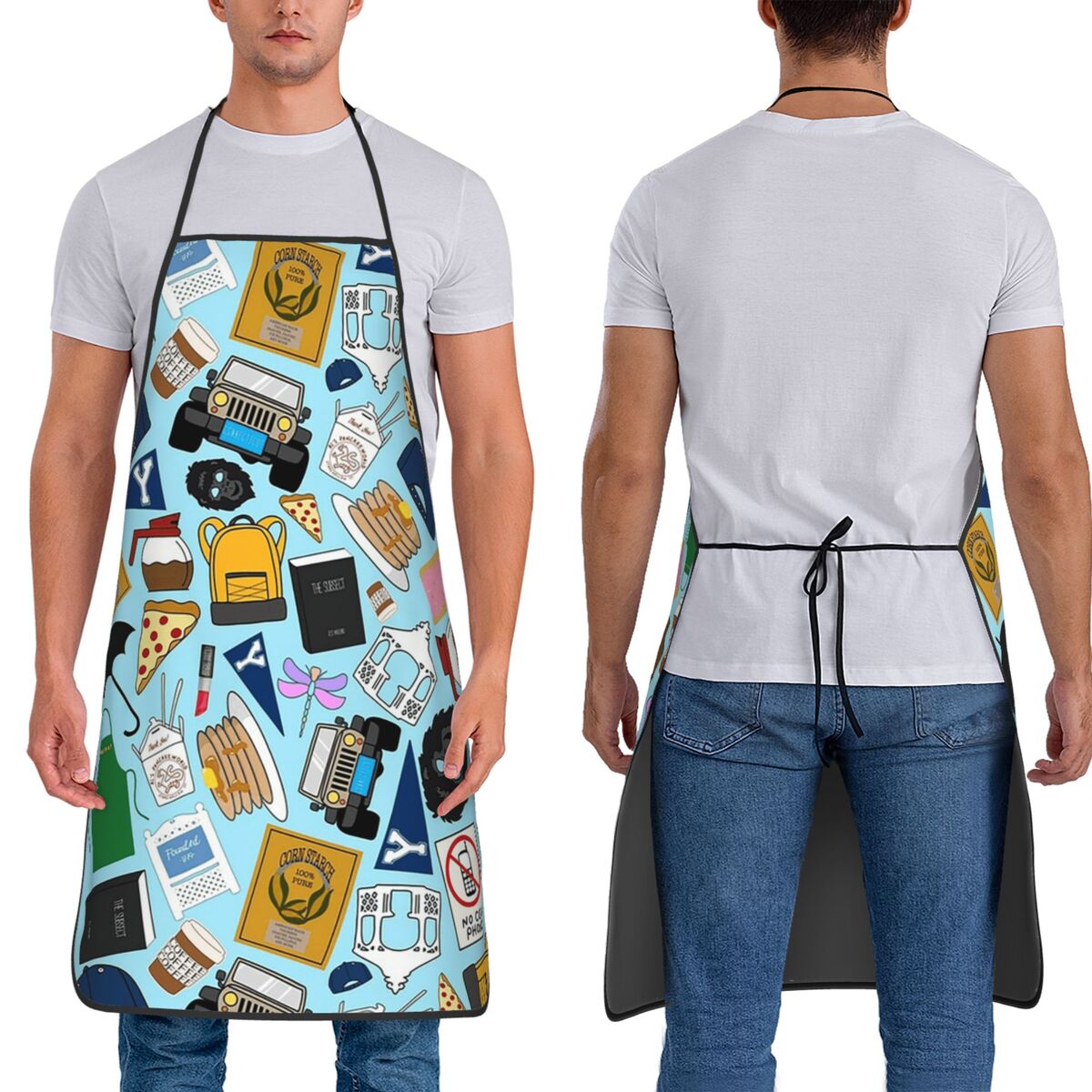 مريلة مطبخ بتصميم أيقونات مروح - مراجعة Printed Bibs Pack وسعره
