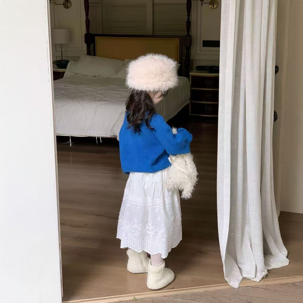 سترة محبوكة للبنات الصغيرات لف - مراجعة Baby Clothing Jumper وسعره