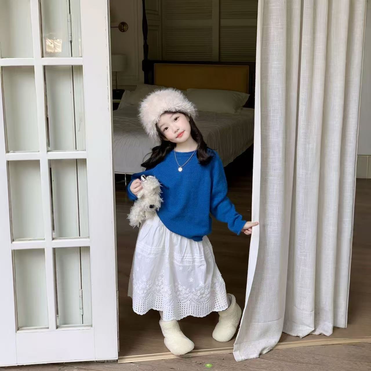 سترة محبوكة للبنات الصغيرات لف - مراجعة Baby Clothing Jumper وسعره