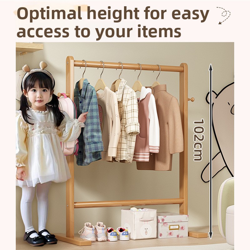 رف صغير من الخيزران لتعليق الق - مراجعة Baby Clothing Rack وسعره